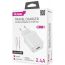 Сетевое зарядное устройство USB + кабель Lightning OLMIO (038737) USB 2.4 A (белый)