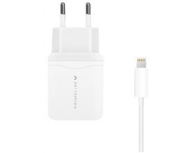 Сетевое зарядное устройство USB + кабель Lightning Prime Line (2323) 1A 1.2м (белый)