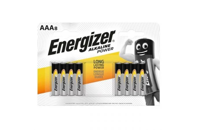 Батарейка алкалиновая Energizer LR03 AAA /8BL Alkaline Power (цена за блистер 8 шт)