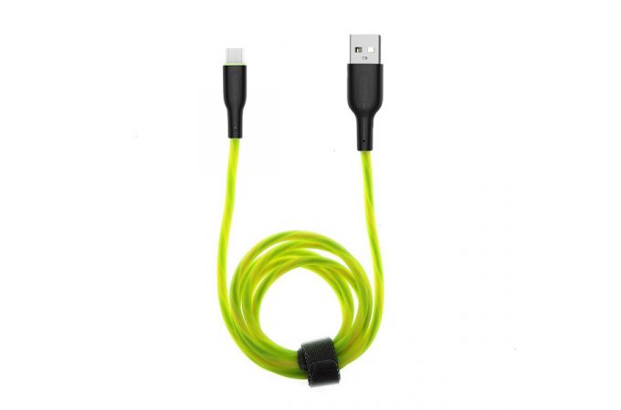 Кабель USB - MicroUSB SENDEM T28A 3A (зеленый) 1m