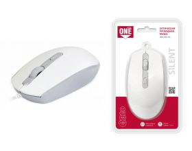 Мышь проводная беззвучная Smartbuy ONE 280-W бело-серая (SBM-280-WG) / 40