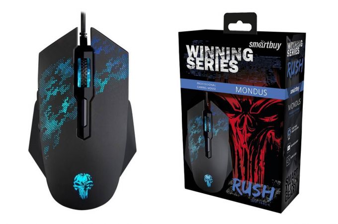 Мышь игровая проводная Smartbuy RUSH Mondus черная (SBM-744G-K) /40