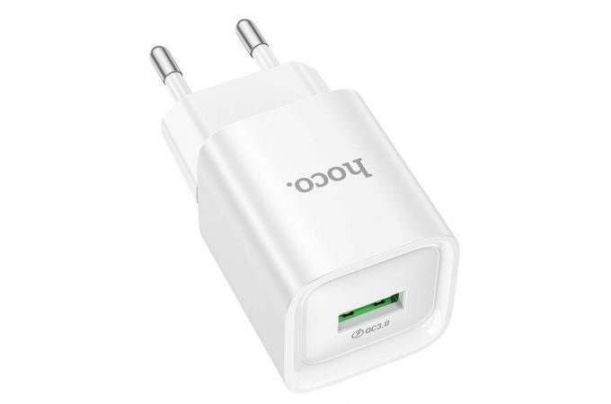 Сетевое зарядное устройство 2USB HOCO C145A Charm single port QC3.0 (белый)