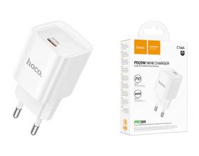 Сетевое зарядное устройство USB-C HOCO C146A Charm single port PD20W (белый)