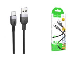 Кабель USB - USB Type-C HOCO X109 Energy silicone (черный) 3м силиконовый