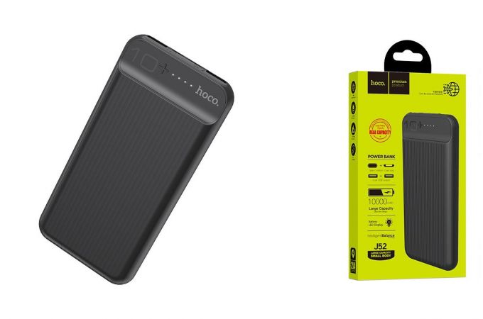 Универсальный дополнительный аккумулятор Power Bank HOCO J52 (10000 mAh) (черный)