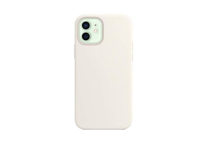 Чехол для iPhone 12 mini (5.4) Silicone Case Soft Touch MagSafe (белый) 9