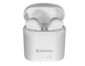 Наушники вакуумные беспроводные Defender Twins 630 Bluetooth (белый)