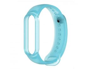Ремешок силиконовый для XIAOMI MI Band 3/MI Band 4 цвет прозрачно-синий