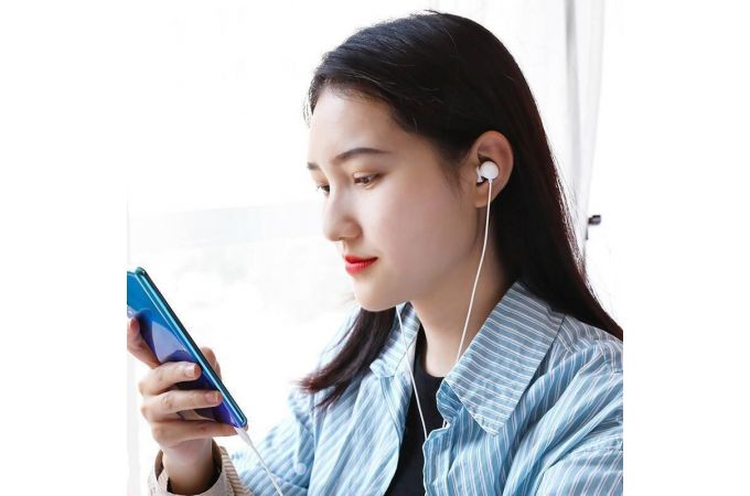 Наушники вакуумные проводные BOROFONE BM45 Sound wavel earphones (белый)