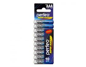 Батарейка алкалиновая Perfeo LR03 AAA/10SHRINK CARD Super Alkaline цена за спайку 10 шт