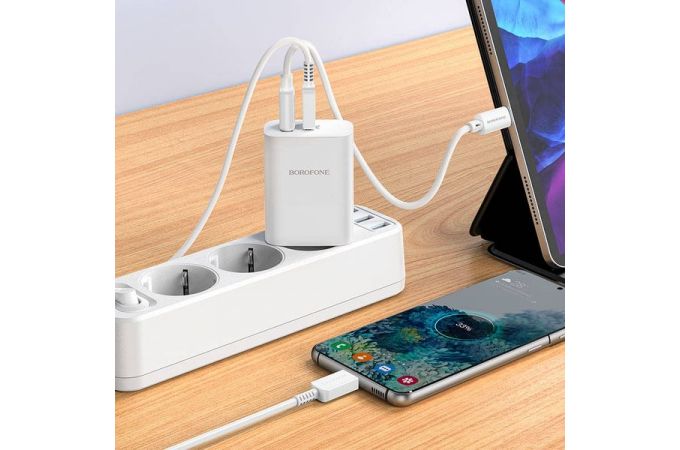 Сетевое зарядное устройство USB + USB-C BOROFONE BN10 PD65W