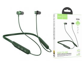 Наушники вакуумные беспроводные HOCO ES64 Easy Sound sports BT earphones headset Bluetooth (темно зеленый)