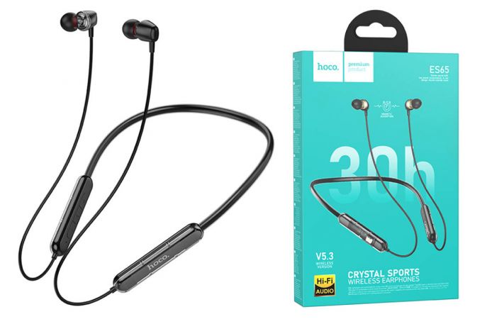 Наушники вакуумные беспроводные HOCO ES65 Dream sports BT earphones headset Bluetooth (черный)