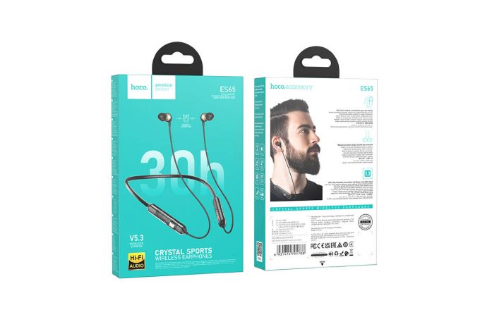 Наушники вакуумные беспроводные HOCO ES65 Dream sports BT earphones headset Bluetooth (черный)