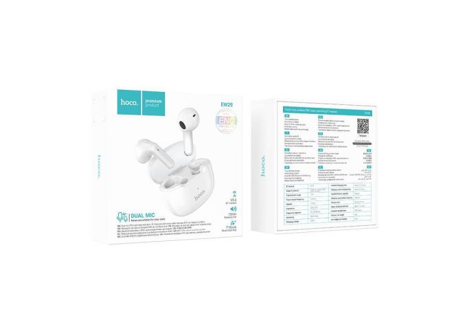 Наушники вакуумные беспроводные HOCO EW29 Depht true wireless BT gaming headset (белый)