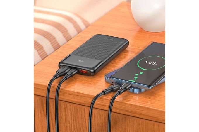 Универсальный дополнительный аккумулятор Power Bank HOCO J121 PD22.5W + PD20W (10000 mAh) (черный)