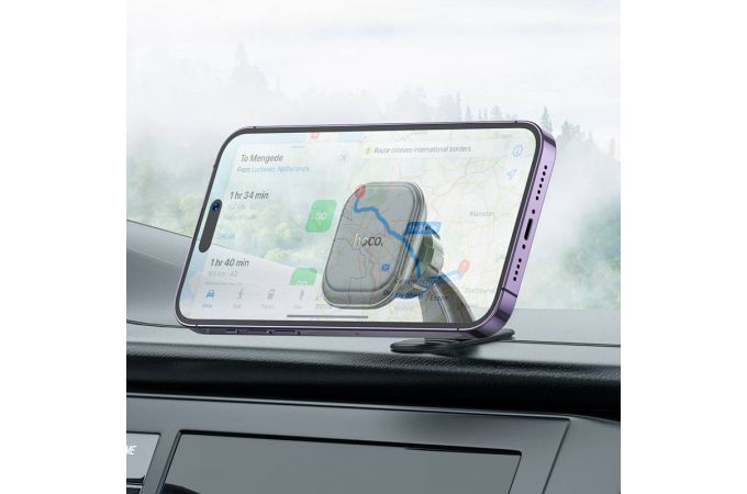 Держатель автомобильный для телефона HOCO H30 Brilliant magnetic car holder(center console) цвет черный