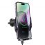 Держатель автомобильный для телефона HOCO CA202 Plus Enlightener infrared induction wireless charging car holder(air outlet) черный