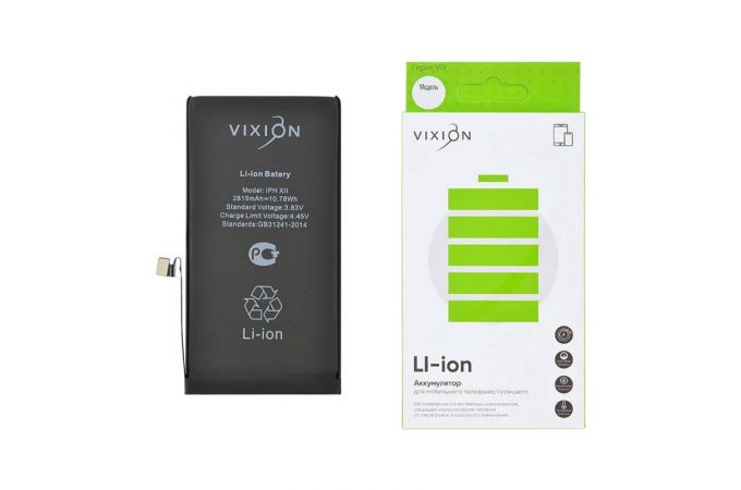 Аккумулятор для iPhone 12/12 Pro (Vixion) (2815 mAh) с монтажным скотчем