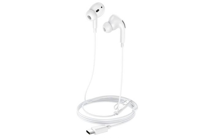 Наушники вакуумные проводные Орбита OT-ERG53 штекер Type-C (белый)