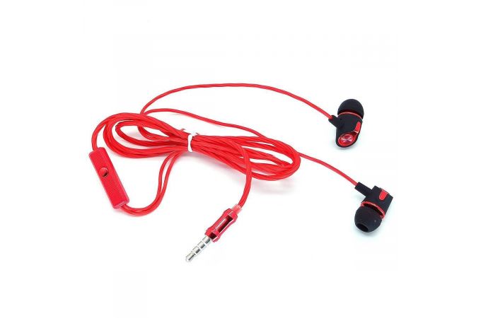 Наушники вакуумные проводные Орбита OT-ERG09 (красный)