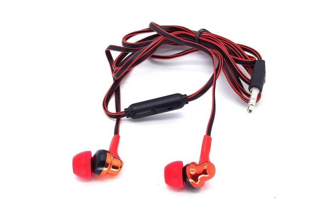 Наушники вакуумные проводные Орбита OT-ERG52 (красный)