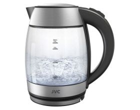Чайник JVC JK-KE1707 черный/серебристый 2200Вт, 1,7л,  стекло, фильтр, светодиод.подсветка