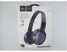 Наушники мониторные беспроводные HOCO W46 wireless headphones Bluetooth (черный) (УЦЕНКА! МЯТАЯ УПАКОВКА)