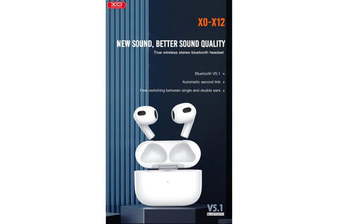 Наушники вакуумные беспроводные XO X12 Bluetooth Earphone White