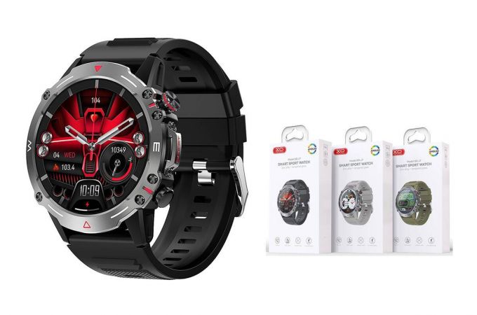 Смарт часы XO J7 AMOLED Screen Square Star Magnetic Round Sports Talking Black