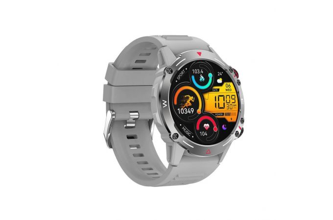 Смарт часы XO J7 AMOLED Screen Square Star Magnetic Round Sports Talking Gray