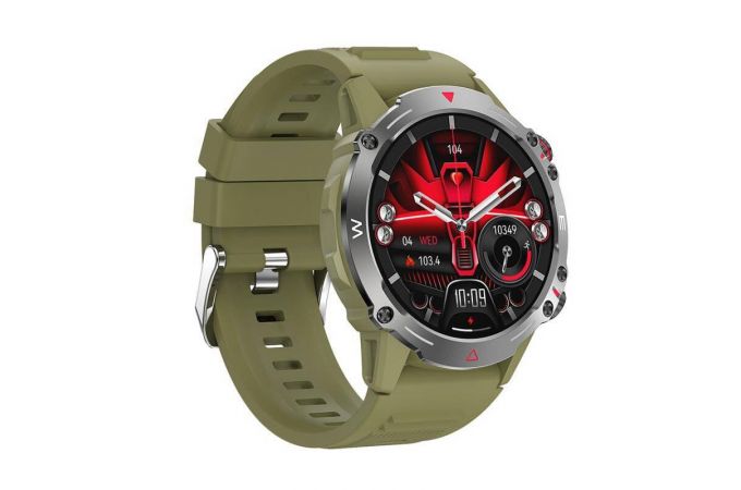 Смарт часы XO J7 AMOLED Screen Square Star Magnetic Round Sports Talking Green