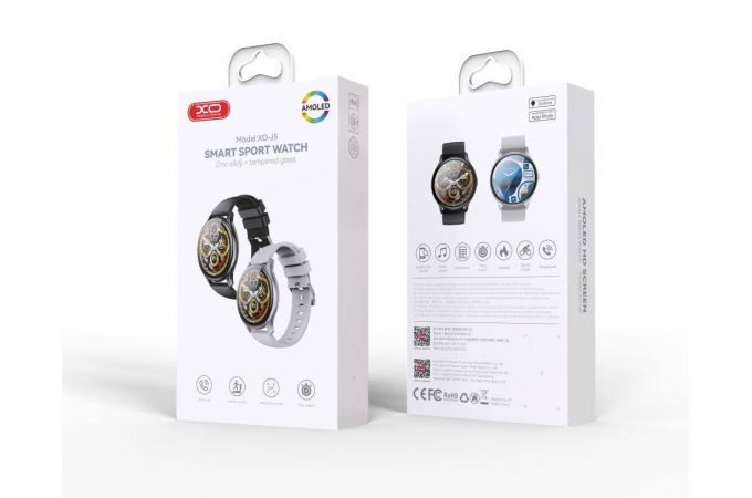 Смарт часы XO J5 AMOLED Screen Pearl Magnetic Round Sports Talking 1.43\' 45.9mm Silver