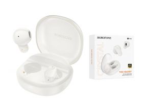 Наушники вакуумные беспроводные BOROFONE BW54 Lucky  true wireless BT headset Bluetooth (milky white)