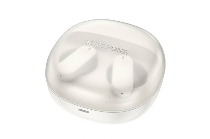 Наушники вакуумные беспроводные BOROFONE BW54 Lucky  true wireless BT headset Bluetooth (milky white)