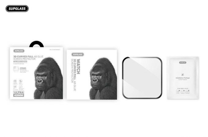 Защитная пленка для Apple Watch SUPGLASS XC-50 3D Curved full AB Glue Screen Protector 42mm series 10