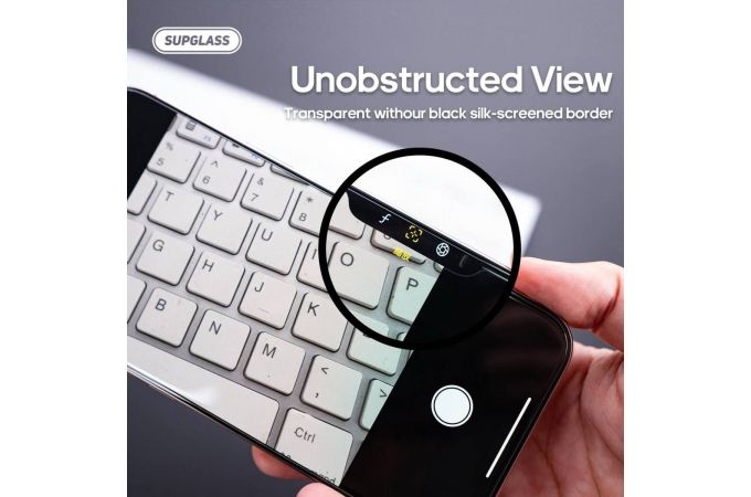 Защитное стекло Supglass SG-02 без черных рамок Transparent Glass All Clear For IPhone 14 Pro Max (6.7)