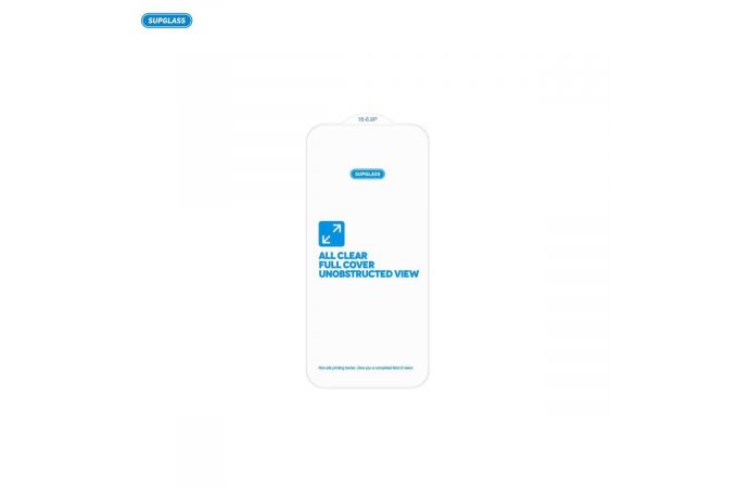 Защитное стекло Supglass SG-02 без черных рамок Transparent Glass All Clear For IPhone 15 Pro Max /15 Plus /16 Plus (6.7)