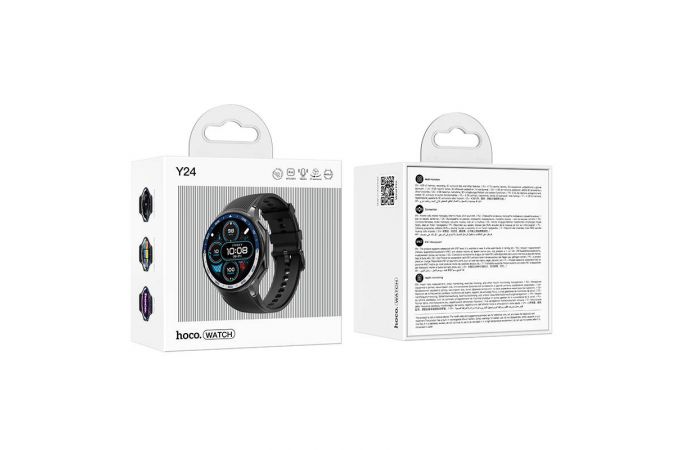Смарт часы HOCO Y24 AMOLED Smart sports watch (черный)