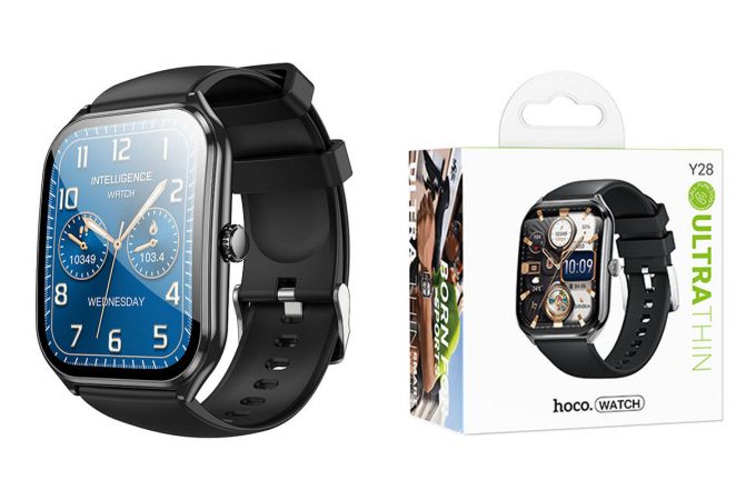Смарт часы HOCO Y28 AMOLED Smart sports watch (черный)