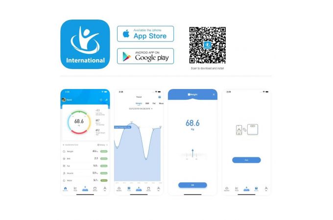 Весы напольные Орбита OT-HOW11 с Bluetooth (до 180кг)