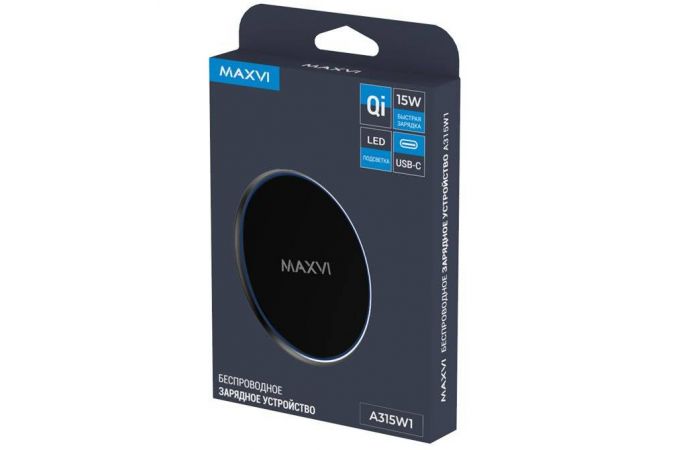 Беспроводное зарядное устройство Maxvi (A315W1) 15W черное