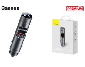 FM-Модулятор BASEUS Energy Column Pro Car Wireless MP3 Charger, 2*USB+USB-C, 5A, 30W, тусклый, с дисплеем