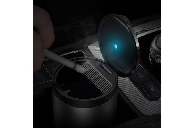 Автомобильная пепельница BASEUS Premium Car Ashtray, серый