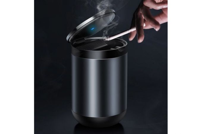 Автомобильная пепельница BASEUS Premium Car Ashtray, серый