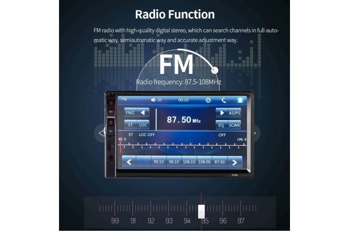Автомагнитола 2 DIN TDS TS-CAM06 (радио,USB,bluetooth)