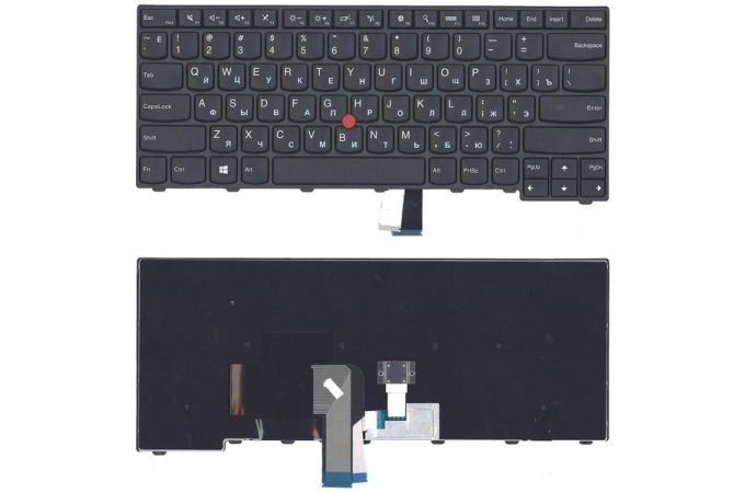 Клавиатура для ноутбука Lenovo ThinkPad T440 T440P T440S черная с указателем