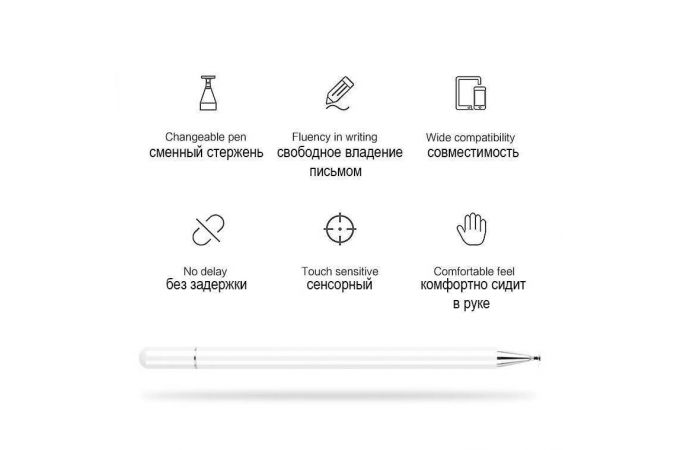 Стилус для сенсорных экранов Орбита OT-SMH23 (белый)