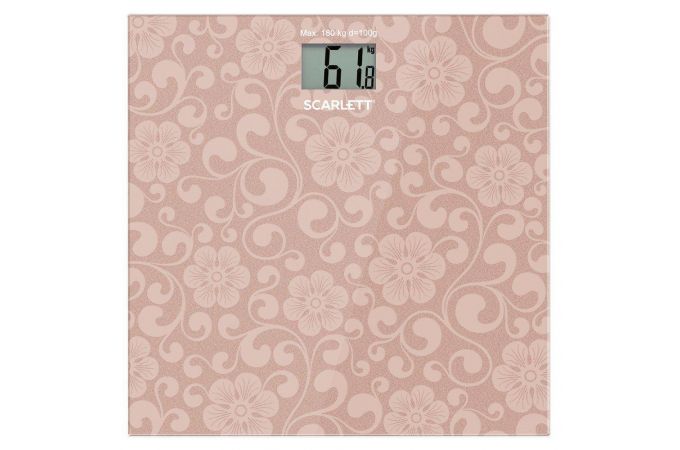 Весы напольные SCARLETT SC-BS33E034 розовый электронные, макс. 180 кг